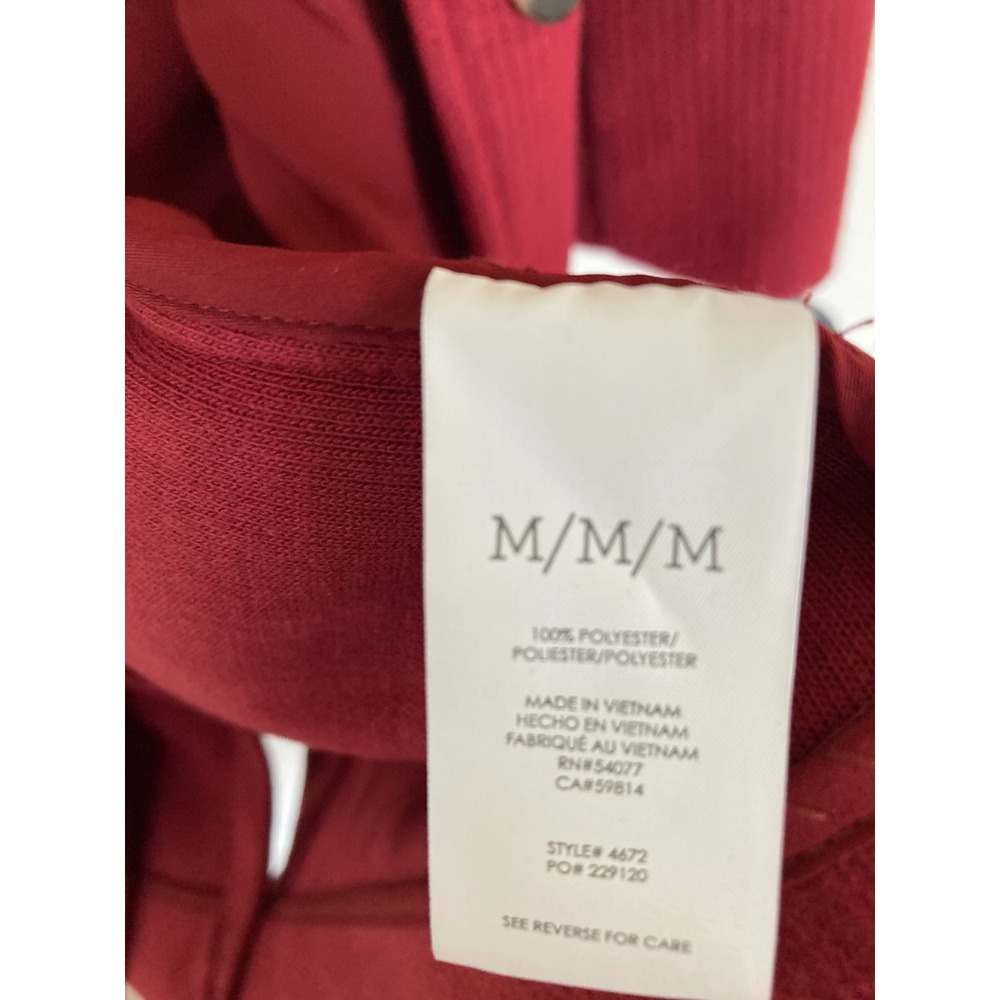 Cabi Sunday Coat 4672 Red Ribbed Textured Button Front Longline Jacket Womens M - Picture 4 of 12